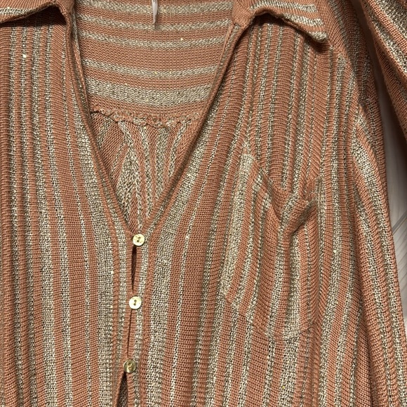 Free People Beach Bash Sweater Set Size Medium Peach Rare - Picture 8 of 9